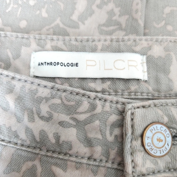Pilcro Anthropologie Legging Skinny Jeans Damask Print High Rise Denim - Picture 4 of 10